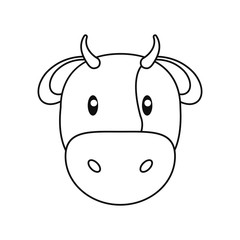 Cow icon. Livestock animal life nature and fauna theme. Isolated design. Vector illustration