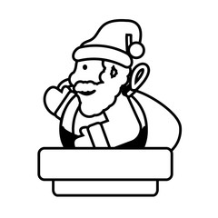 santa claus christmas character icon vector illustration design