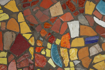 Mosaic on the clay surface