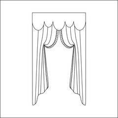 curtains. interior textiles.  interior decoration textiles sketc