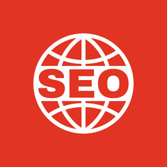 The SEO icon. WWW and browser, development, seo symbol. UI. Web. Logo. Sign. Flat design. App.