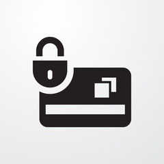 credit card protection icon illustration