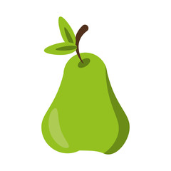 Pear fruit icon. Organic healthy food fresh and natural theme. Isolated design. Vector illustration