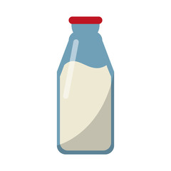 Milk bottle icon. Organic healthy food fresh and natural theme. Isolated design. Vector illustration