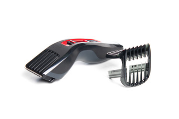 close-up of a modern hair clipper isolated on white