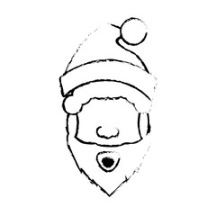 santa claus christmas character icon vector illustration design