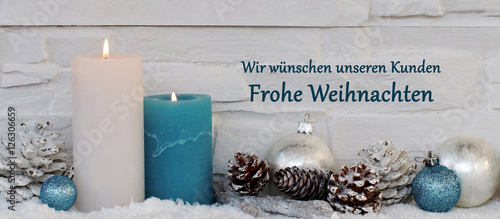 "Wir wünschen unseren Kunden frohe Weihnachten" Stockfotos und 