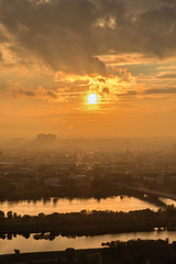 Vienna citiscape at sunset