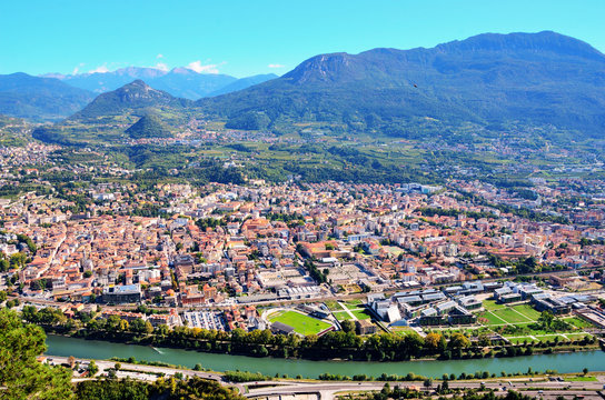 Aerial view of Trento Italy