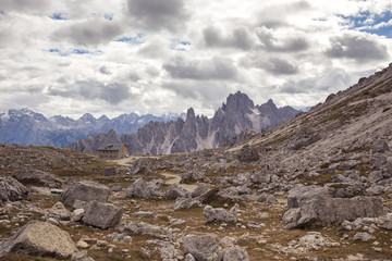 Cadini di Misurina range in National Park Tre Cime di Lavaredo.