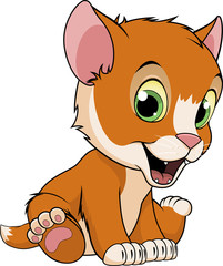 cute funny kitten