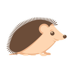 hedgehog vector illustration style Flat