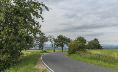 Road and trees near Kozakov hill
