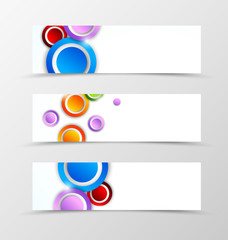 Set of header banner digital design