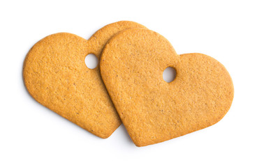 Tasty gingerbread hearts.