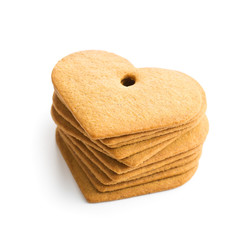 Tasty gingerbread hearts.