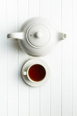 Fototapeta na wymiar A cup of black tea.