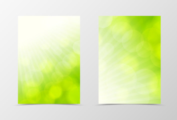 Obraz premium Front and back light flyer template design