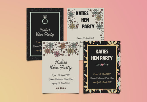 Hen/Bachelorette Party Invitation Layout 1