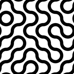 Vector geometric pattern of circles. Colored seamless backdrop