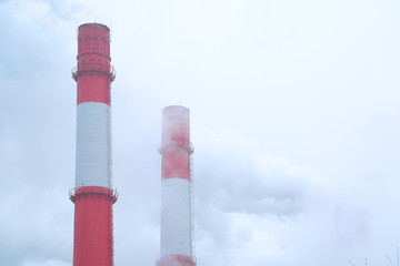 Smoke from the pipes in Moscow