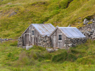 Fototapeta na wymiar Hütten in Island