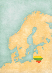 Map of Scandinavia - Lithuania