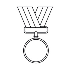 Medal icon. Winner competition success price and award theme. Isolated design. Vector illustration