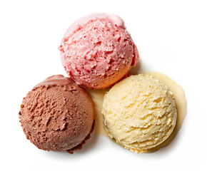 various ice cream balls