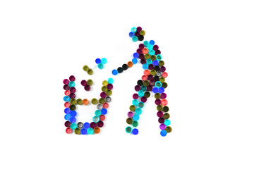 man and trash from the plastic caps