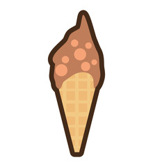 sweet ice cream delicious isolated icon vector illustration design