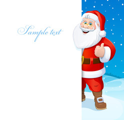 Christmas. Santa Claus. Vector illustration. Poster.