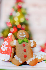 Smiling gingerbread man for christmas