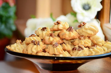 homemade cookies with walnuts