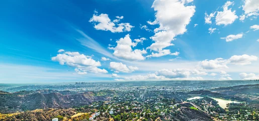 Foto op Plexiglas Hollywood sign with Los Angeles on the background © Gabriele Maltinti