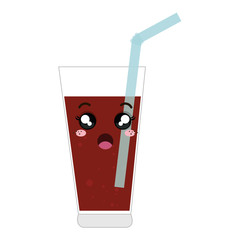 soda glass kawaii style vector illustration design