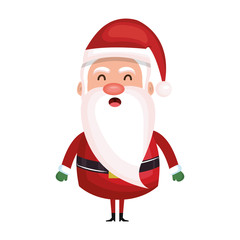 santa claus character kawaii style vector illustration design