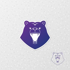 Abstract logo  bear. Vector illustration.