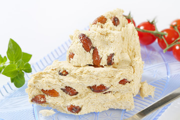 Greek halva with almonds