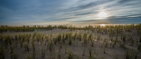 vivid sunset at Dutch beach