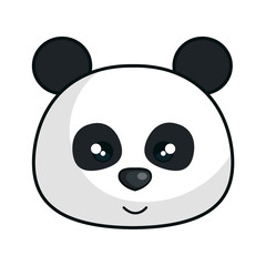 cute bear panda animal kawaii style vector illustration design