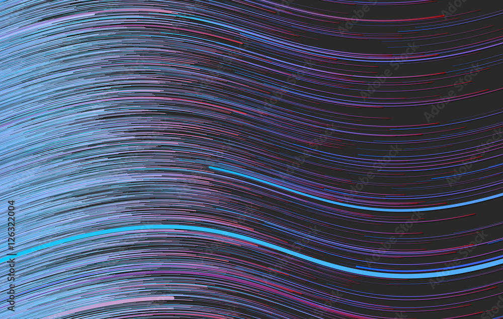 Leinwandbilder digital horizontal red and blue lines abstract background. 3d rendering
