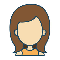 woman female avatar character vector illustration design