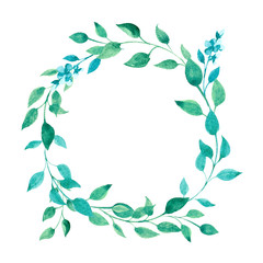 wreath of green leaves