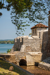 Fototapeta na wymiar Fortress Castillo de San Felipe de Lara looking over Izabal lake