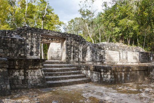 Ruins of the ancient Mayan city of Balamku, Mexico