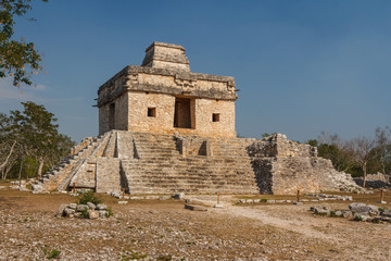 Ruins of the ancient Mayan city of Dzibillchaltun, Mexico
