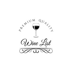 Wine List Menu Card Design template.