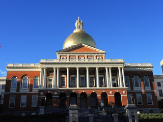 Massachusetts State House in Boston. An important landmark in Boston