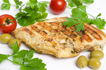 Grilled Chicken breast and vegetables